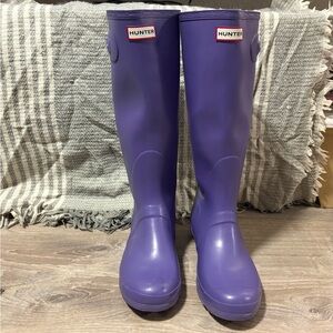 Hunter Original Tall Rainboots - Purple Size 11